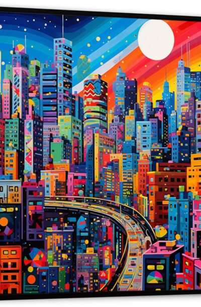 Colorful Tokyo Wall Art - Tokyo Cityscape Wall Decor