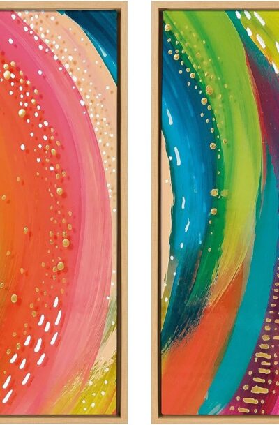 Bright Abstract Colorful Brushstrokes Wall Art by Jessi Raulet of Ettavee