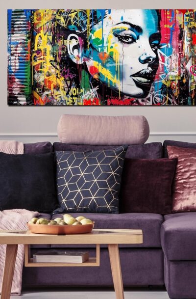 African American Wall Art - Black Girl Wall Art - Graffiti Wall Decor