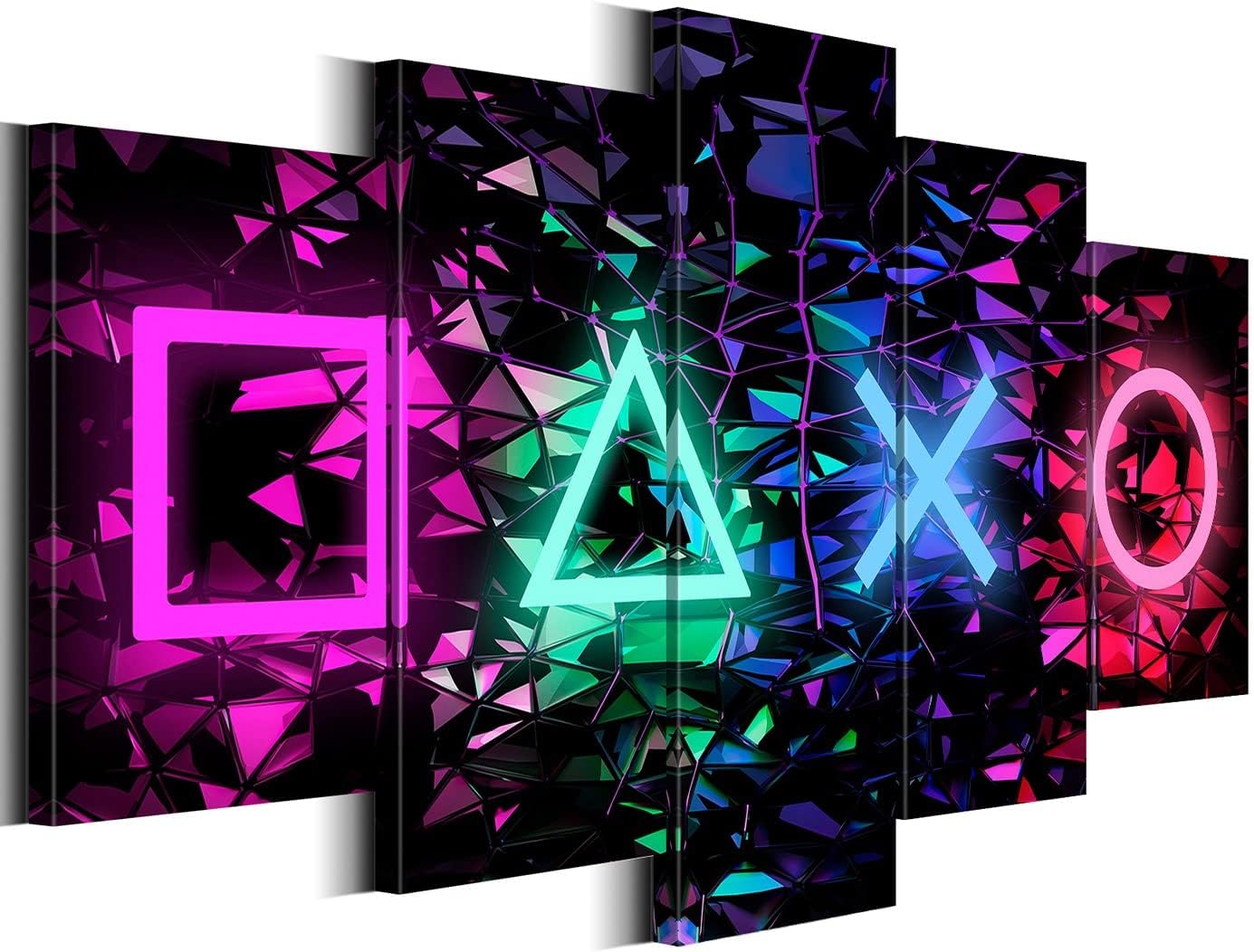 Gamer Symbol Wall Art Prints- Vibrant Gaming Wall Decor