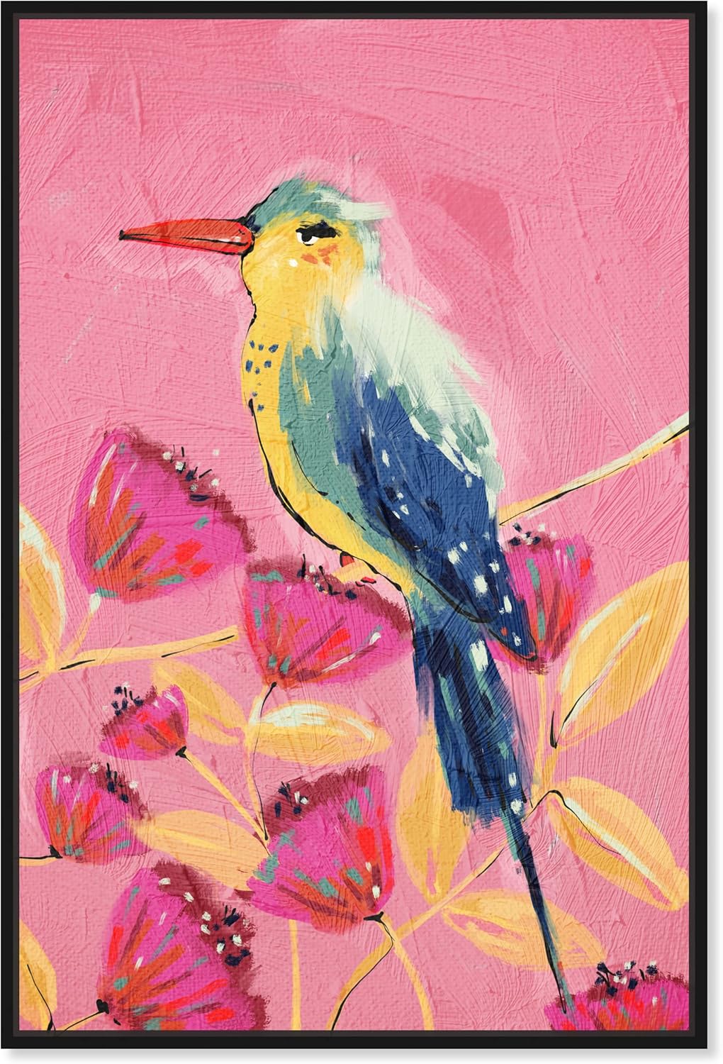 Colorful Bird in a Garden - Bird Wall Art by Oliver Gal Artist Co