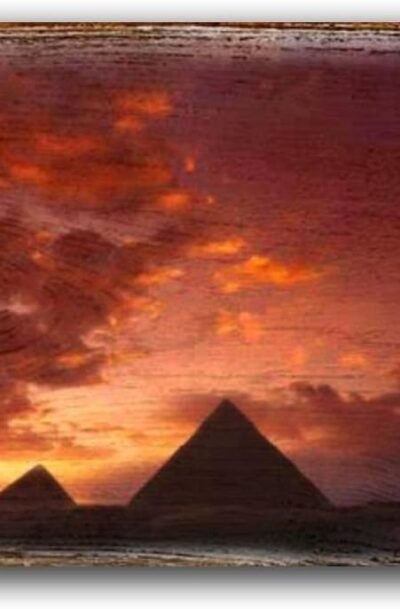 Egyptian Wall Art: Great Pyramid of Giza Painting
