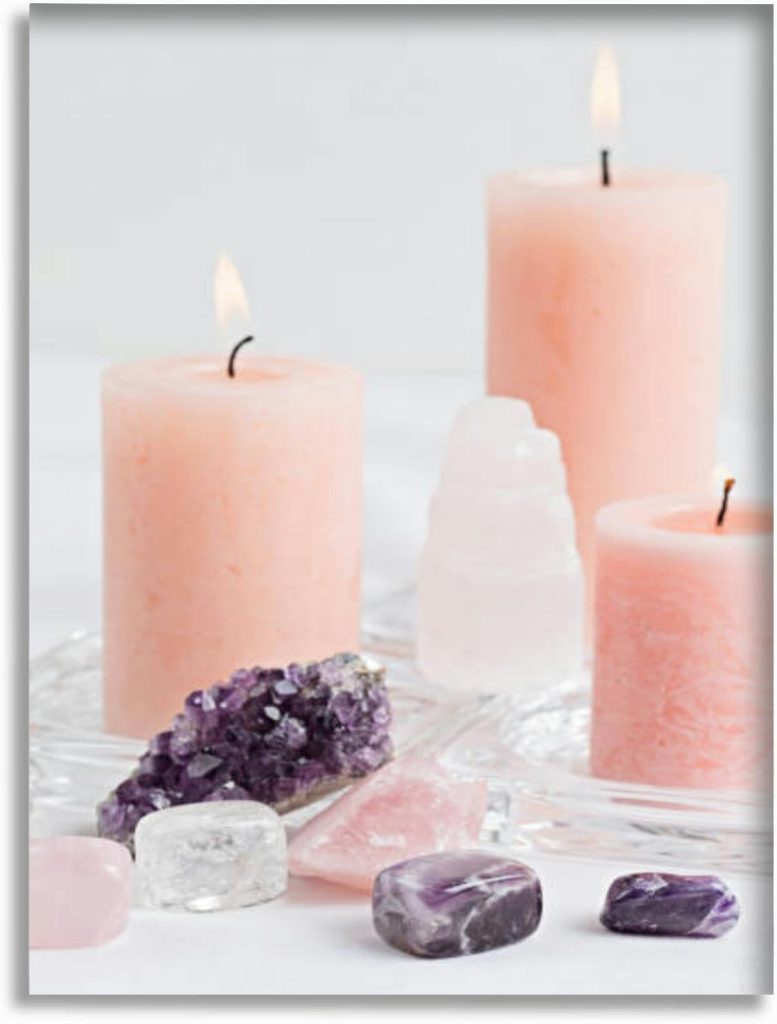 Healing Crystals Wall Decor: Charming Spa Bathroom Wall Art - Home Wall