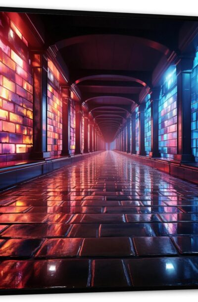 Mysterious Tunnels Wall Art - Contrasting Urban Symphony