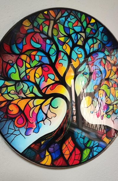 Venovez Tree Of Life Tempered Glass Wall Art, Abstract Wall Painting - Tree of life wall art