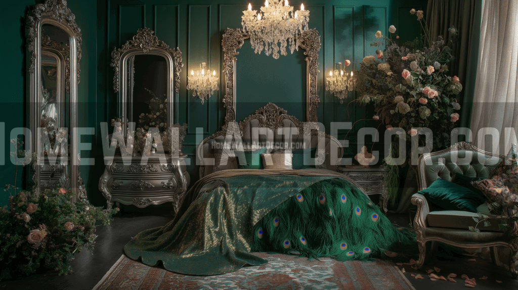 Enchanting Animal Print Interior Design Ideas: Peacock Themed Bedroom