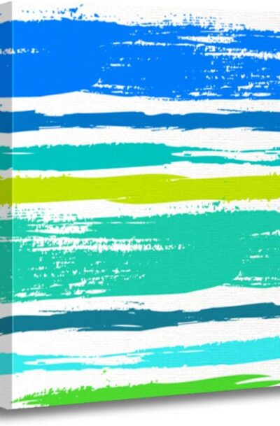 Energetic Bright Tropical Wall Art Featuring Bold Stripes