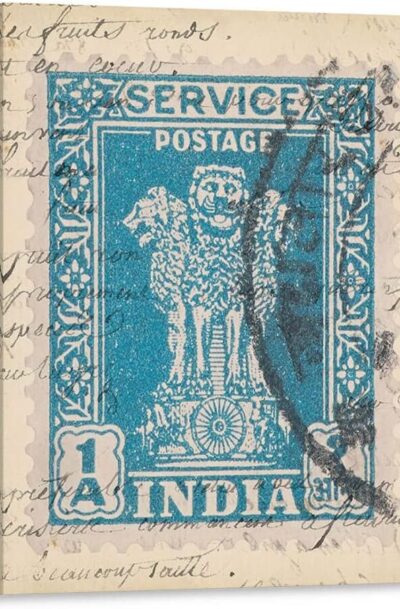 Vintage Postage Stamp Wall Art by Artist Vision Studio