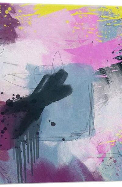 Pink Yellow Teal Purple Modern Pastel Wall Decor