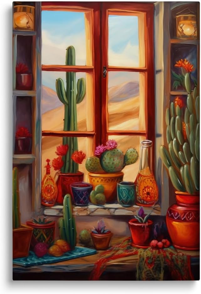 Bright Retro Vintage Mexican Kitchen Wall Art - Home Wall Art Decor