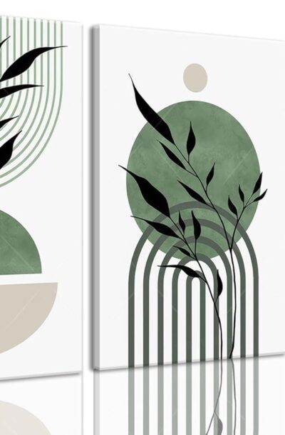 Charming Abstract Boho Mid Century Neutral Wall Art