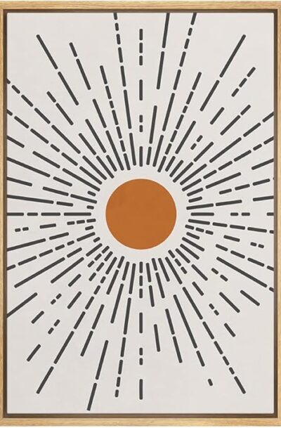 Boho Mid-Century Colorful Nature Abstract Wall Art