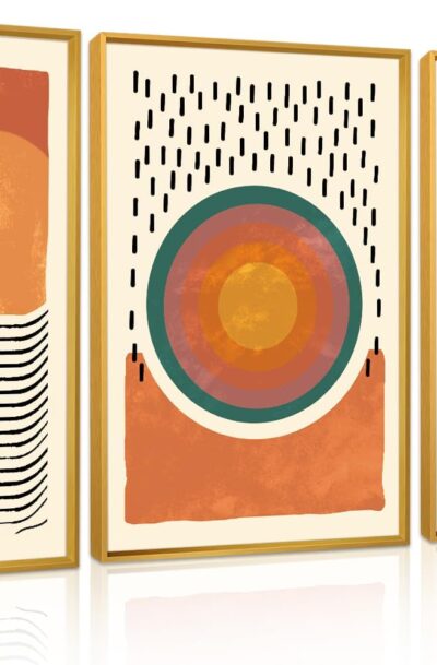 Charming Boho Color Block Minimalist Mid-Century Wall Art