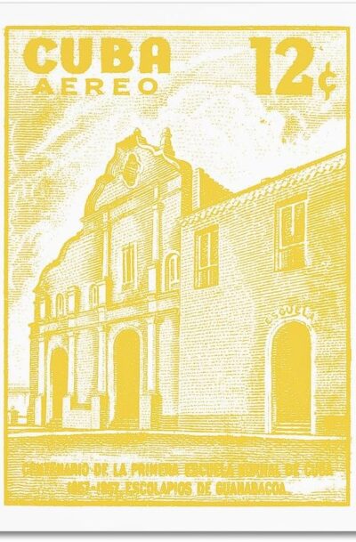 Bright Cuba Postage Stamp Wall Art VI by Wild Apple Portfolio