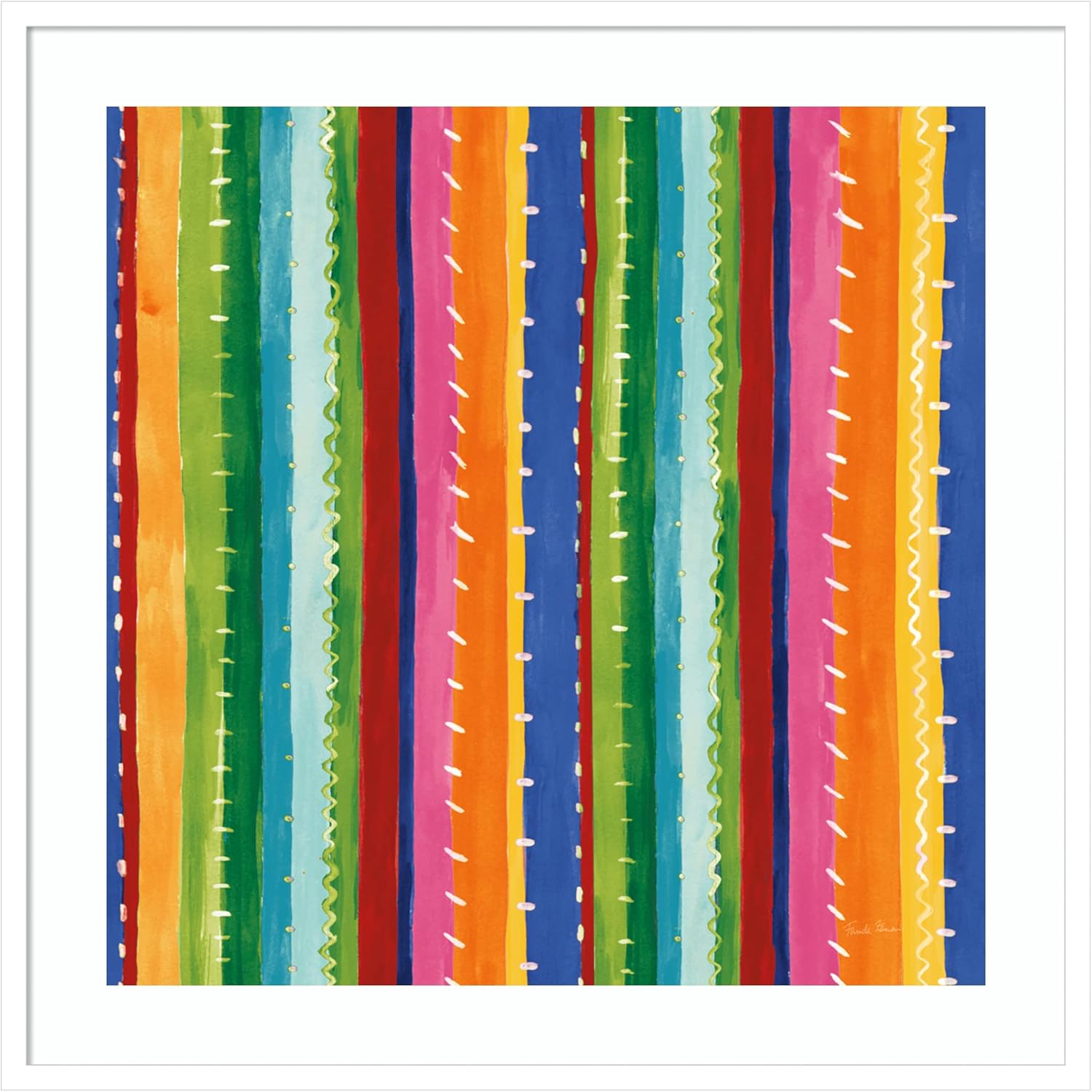 Mucho Caliente Pattern II Light by Farida Zaman: Colorful Southwestern Wall Decor
