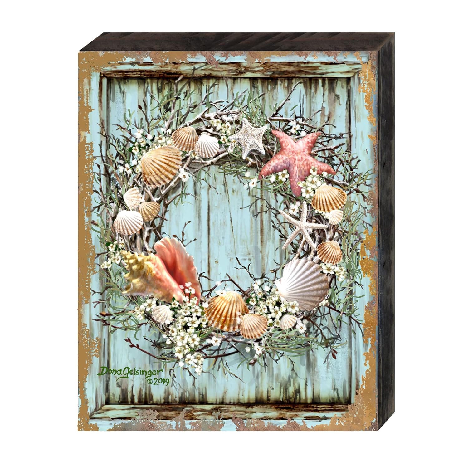 Enhance Your Holiday Decor with Coastal Christmas Wreath Wall Art