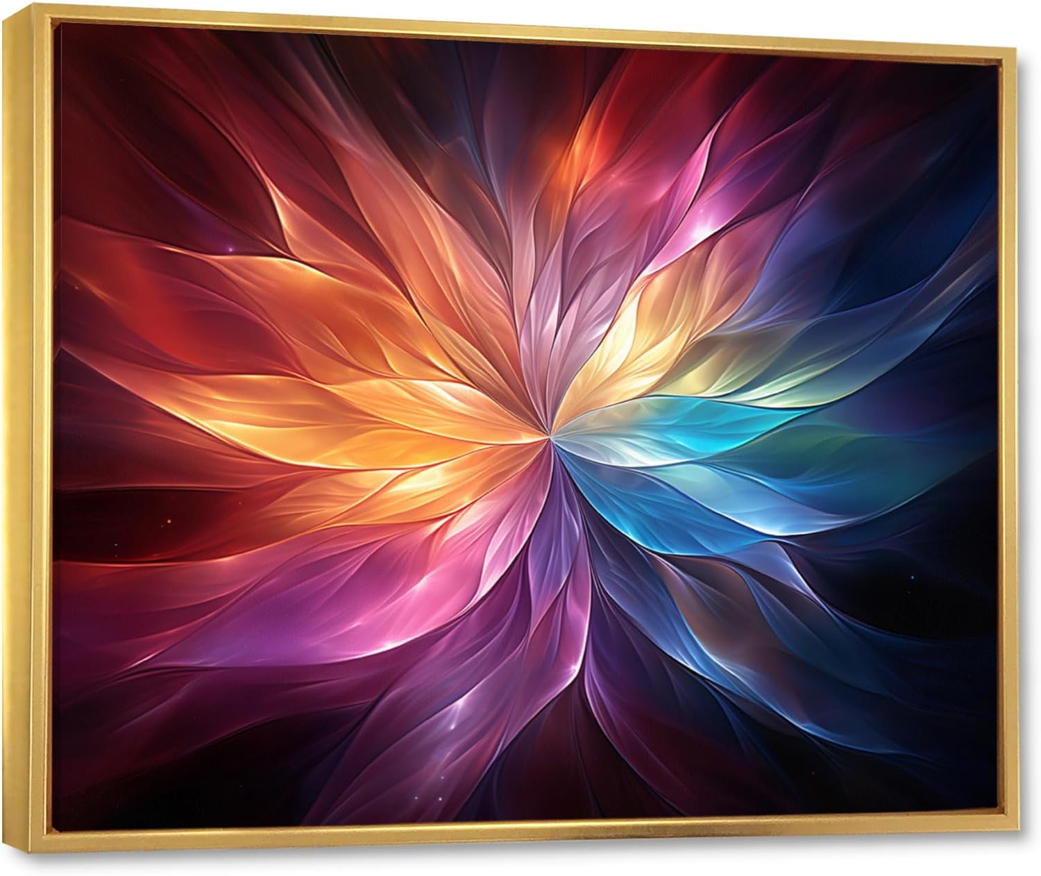 Bright Colorful Fractal Prism wall Art