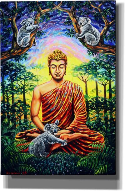 Buddha Koala - Mystical Buddhism Wall Art by Jan Kasparec