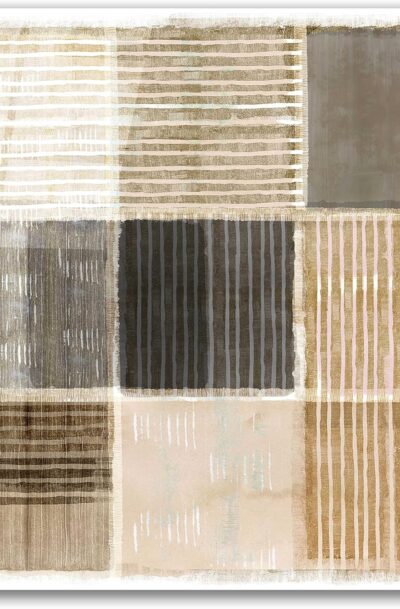 Natural Patchwork II' by Flora Kouta: Patchwork Glass Wall Art
