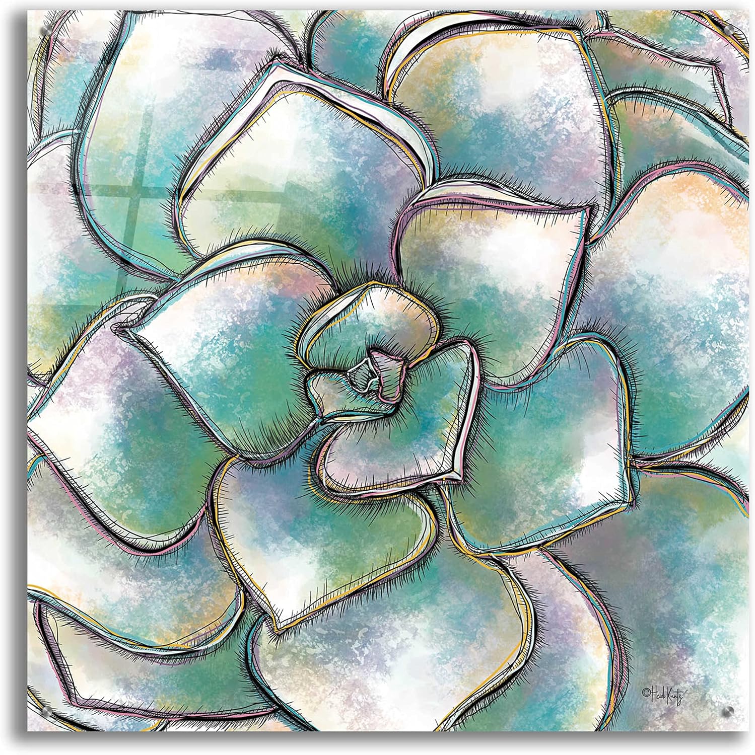 Playful Succulent Wall Art by Heidi Kunt