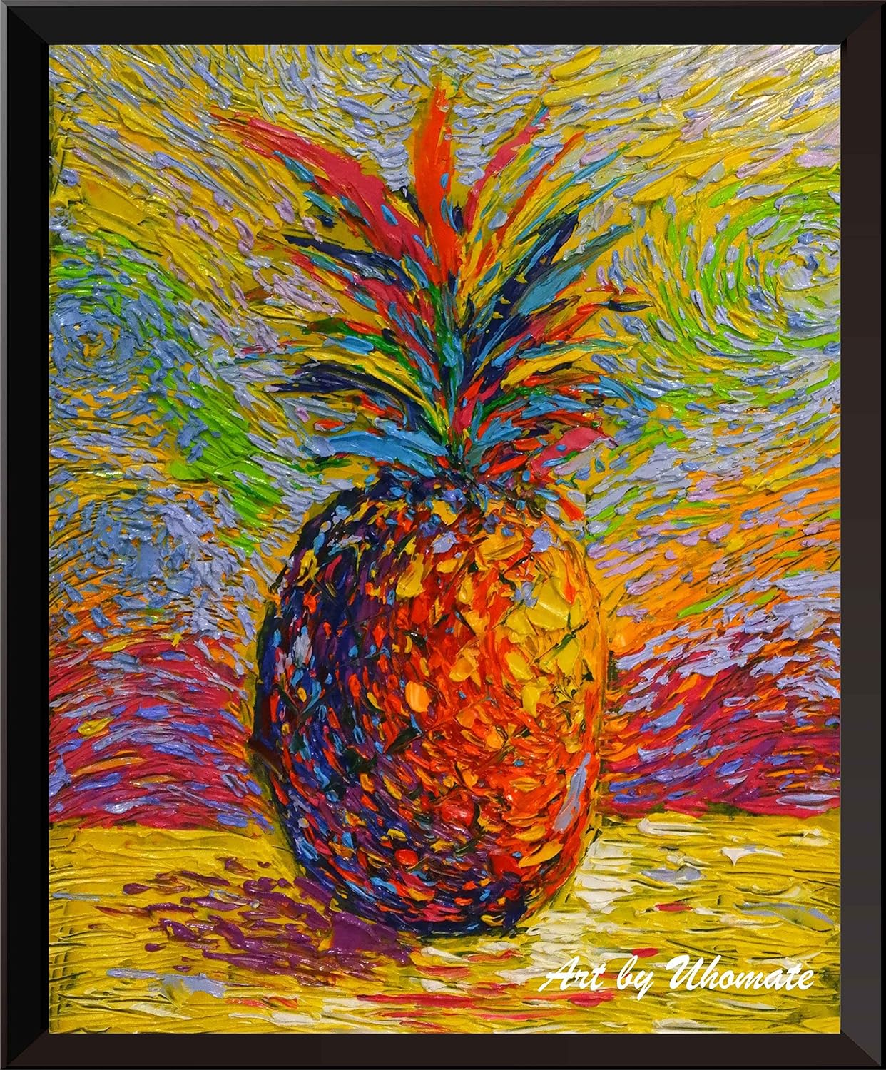 Colorful Hawaiian Pineapple Tropical Fruit Wall Decor