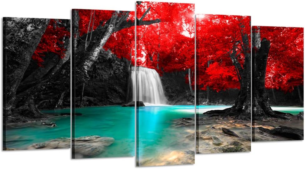 Bold Awe-inspiring Waterfall Nature Wall Art Landscape