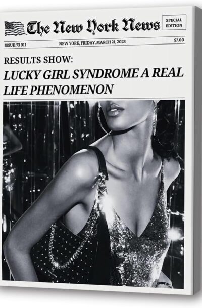 Glam Fashion Trends Wall Art: Newspaper Wall Decor