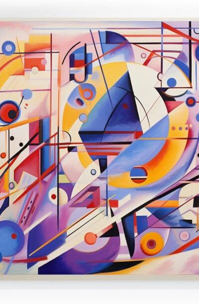 Energetic Wall Art: Forms and Vibrant Hues Dance