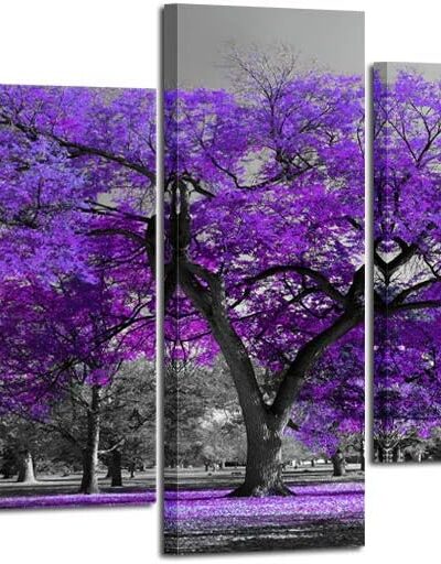 Bold Captivating Purple Tree Wall Art