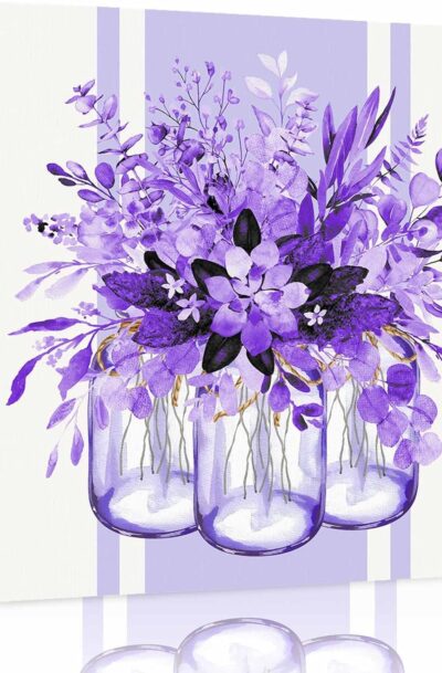 Floral Purple Bottle: Hypnotic Eucalyptus Wall Decor