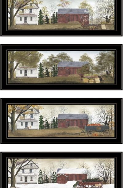 Charming Rustic 4-Piece Vignette Farmhouse Wall Art