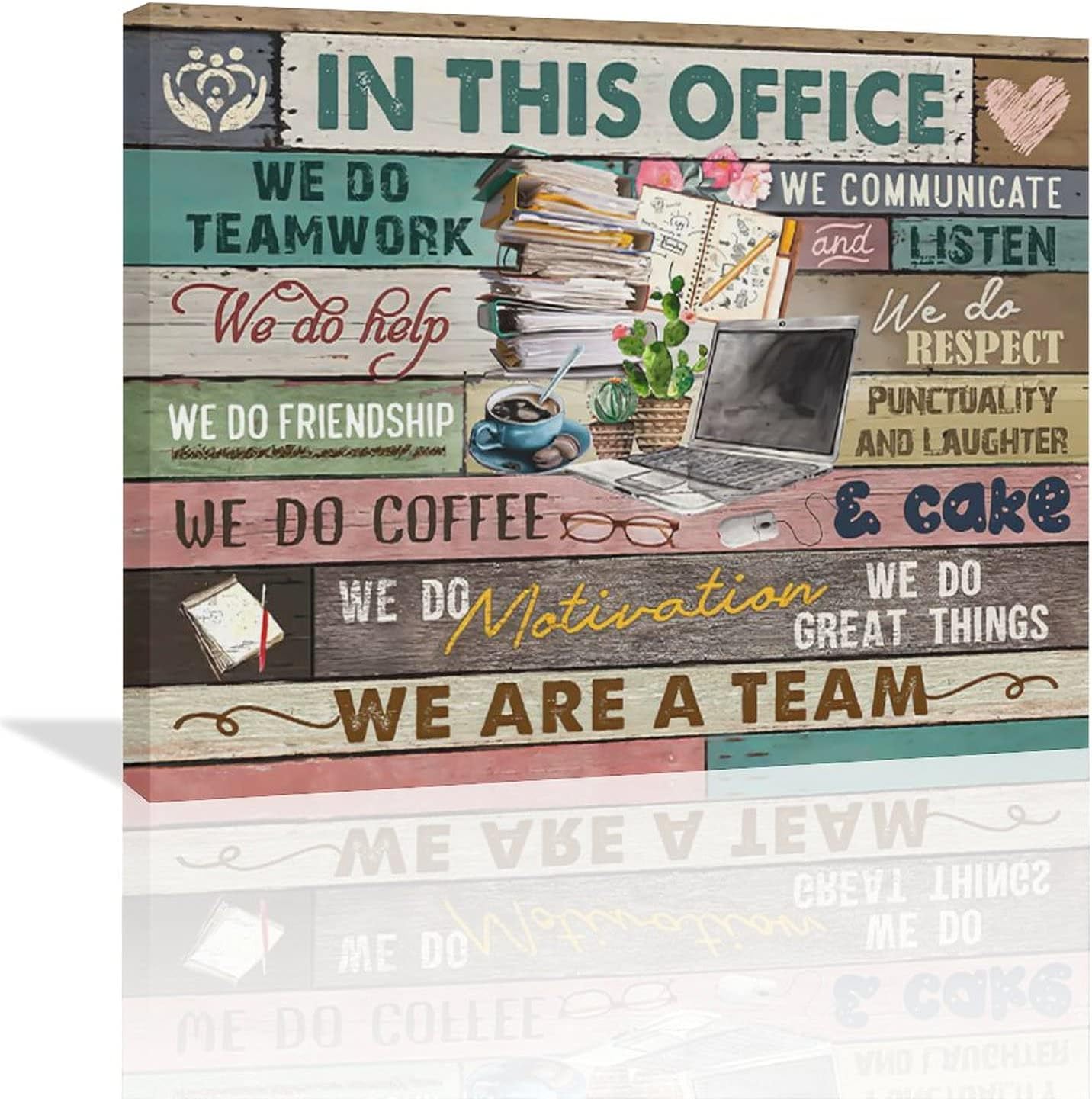 Absolutely Adorable Team Motivational Quotes Wall Decor: Cactus ...