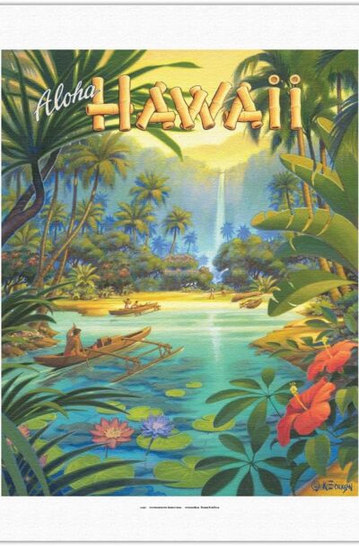 Energetic Vintage Tropical Hawaiian Wall Art by Kerne Erickson