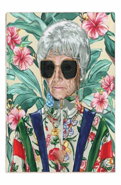 80s Luxury Fashion Golden Girls Wall Art