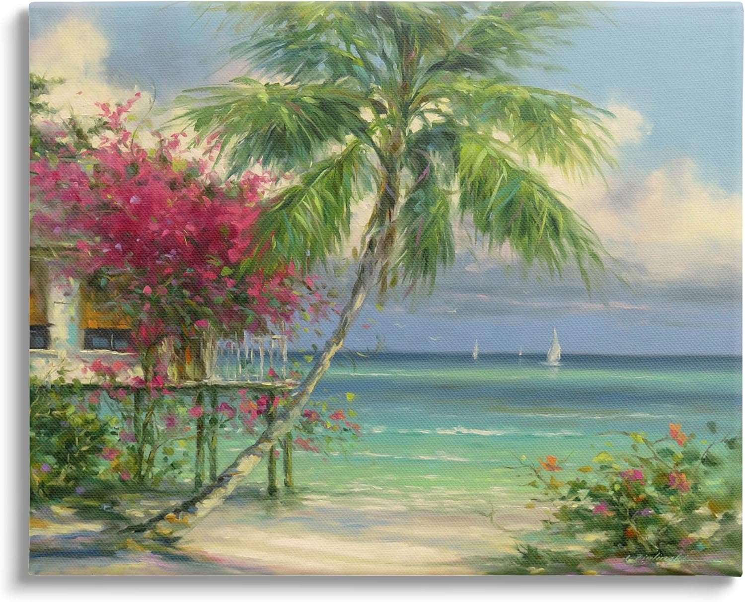 Floral Vacation Resort Summer Tropical Wall Art by Design by Martin Figlinski