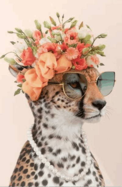 Absolutely Beautiful Royal Cheetah Metal Wall Art