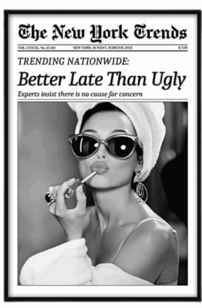 Funky Bold Black and White Glam Wall Art