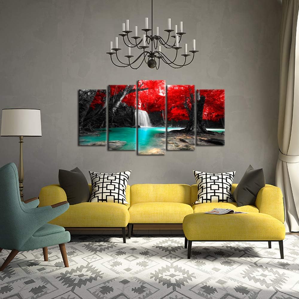 Bold Awe-inspiring Waterfall Nature Wall Art Landscape