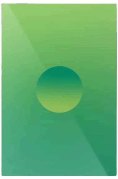 Bright Geometric Green Minimalist Metal Wall Art