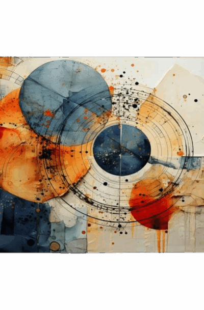 Captivating Mixed Media Abstract Spirals Wall Art