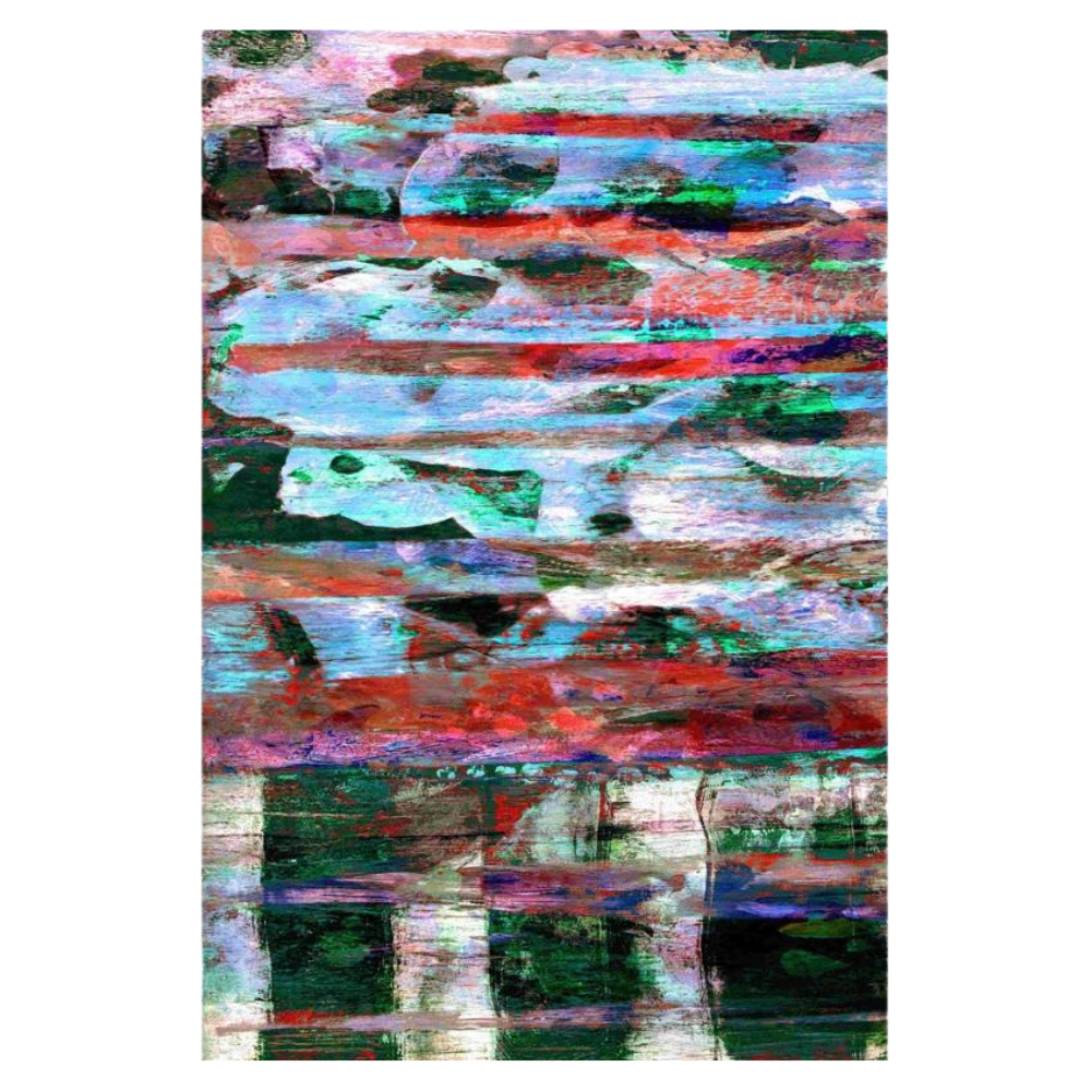 Colorful Abstract Expressionist Wall Art Textured Lines I