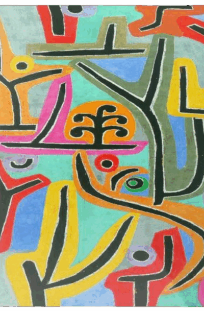 Colorful Modern Bauhaus Metal Wall Art : Paul Klee Park Near Lu