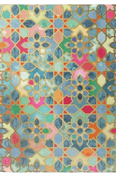 Colorful Moroccan Mosaic Metal Wall Art: Gilt & Glory