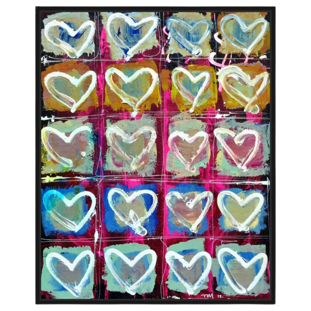 Colorful Vibrant Hearts Wall Decoration: Fase
