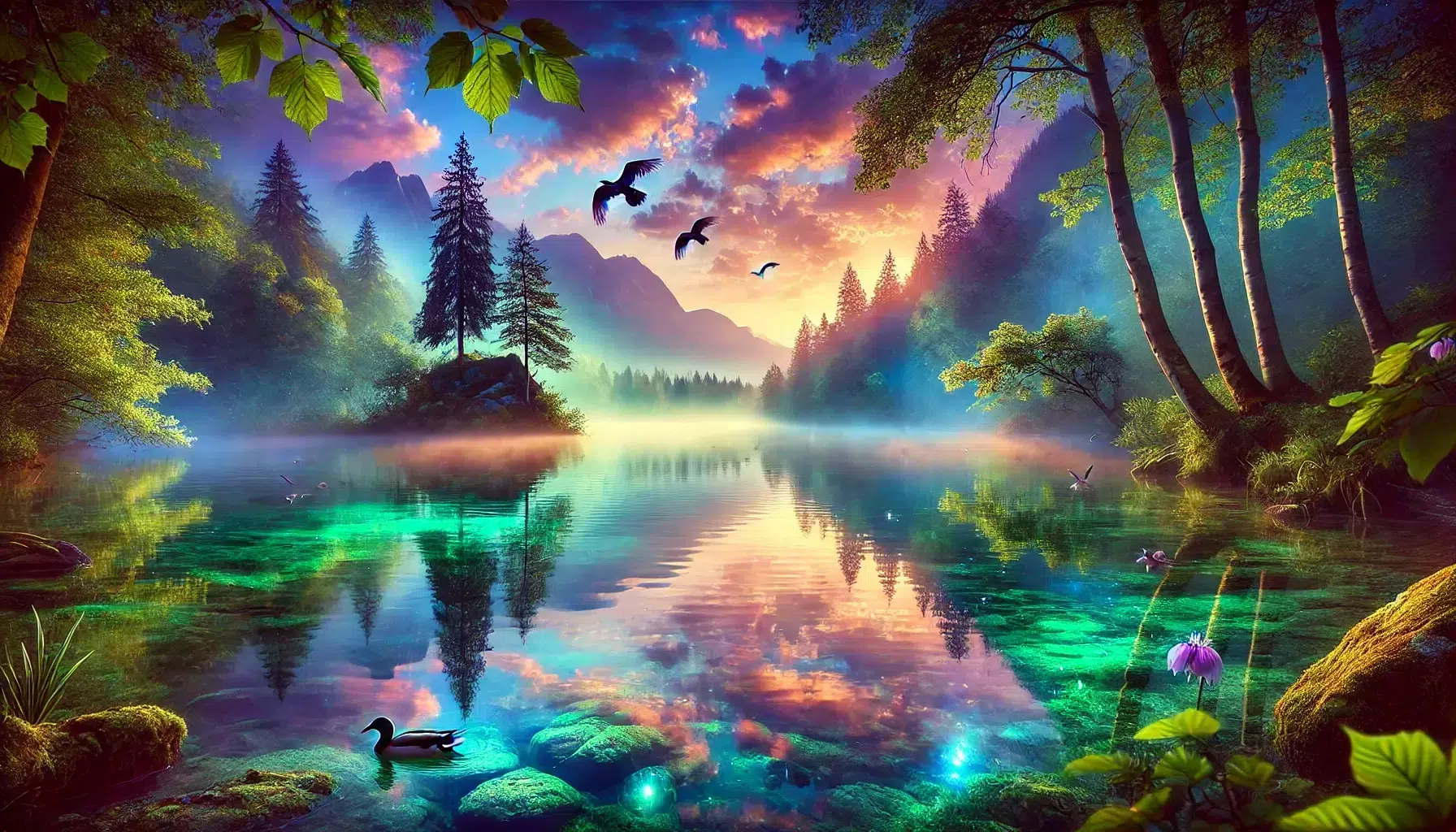 Mystical Reflections: Sacred Dawn Wall Art by Pamela Arsena