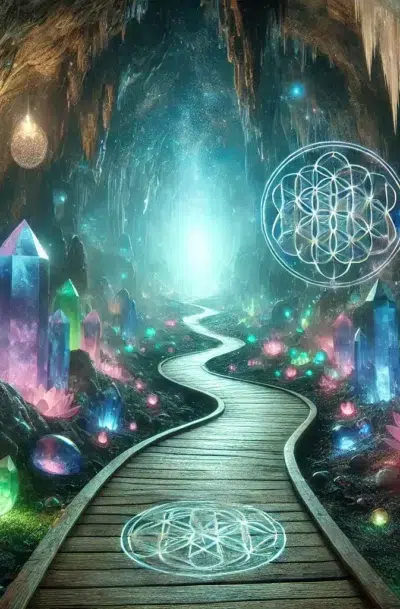 Enlightenment Crystal Cavern Wall Art by Pamela Arsena