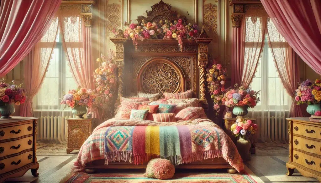 Lavish Opulent Fall Bohemian Interior Design Idea: Dreamy Fall Boho Bedroom