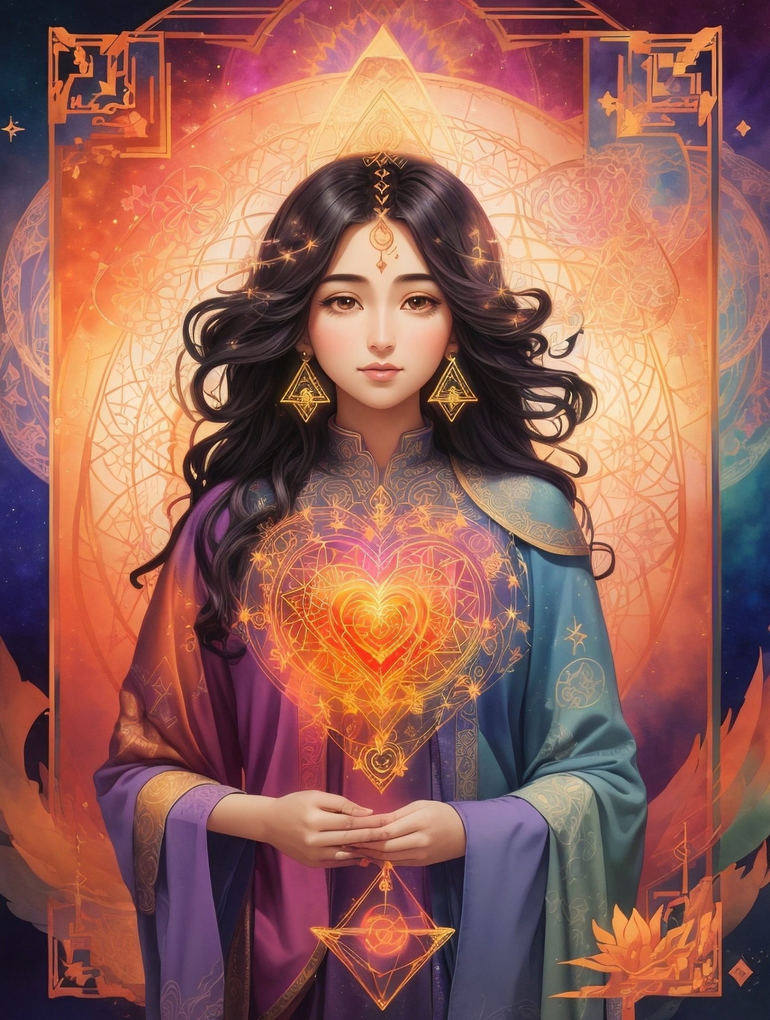 Sacred Heart of Divine Light by Pamela Arsena Canvas Print