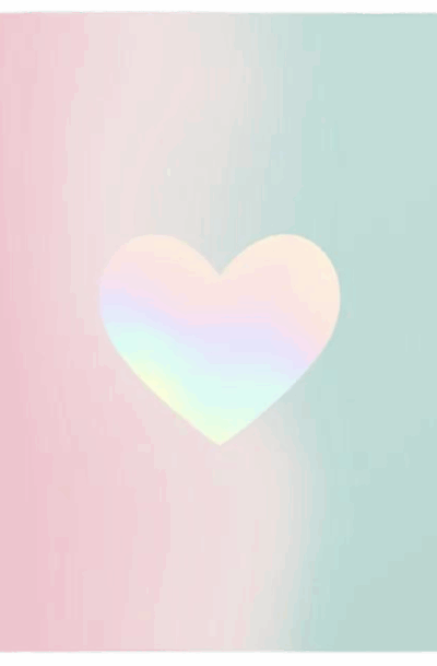 Dreamy Holographic Heart Wall Art