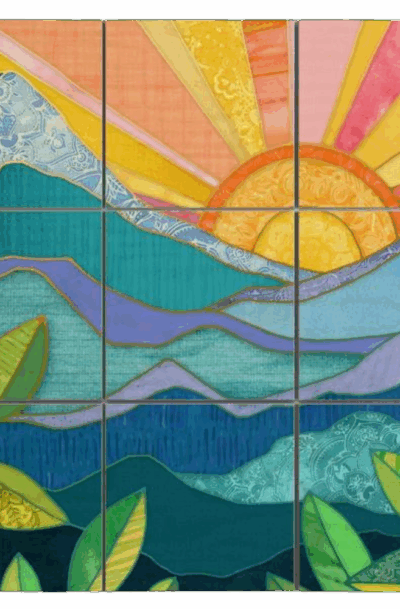 Dreamy Tropical Bohemian Sunset Wood Wall Art